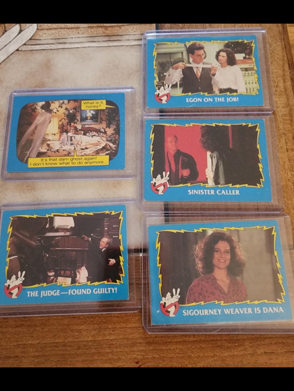 Vintage Ghostbusters 2 II Movie Trading Cards - Set of 5 Excellent Condition